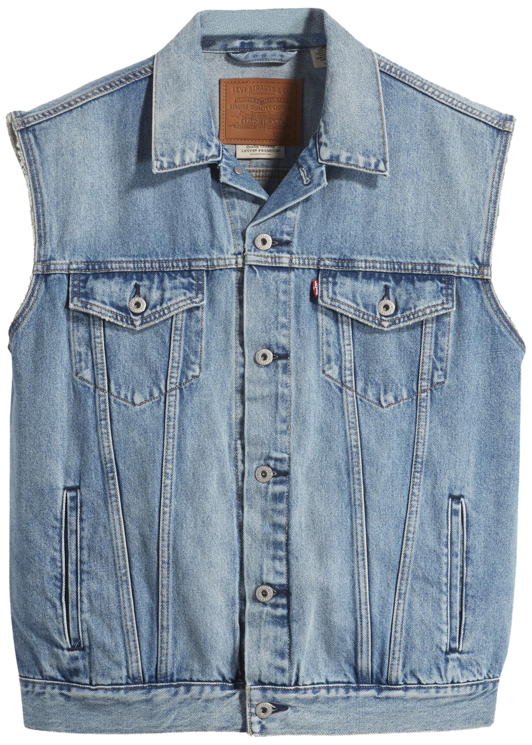 Levi's Mężczyźni Relaxed Trucker Vest 0, Kentucky Blue Vest, L