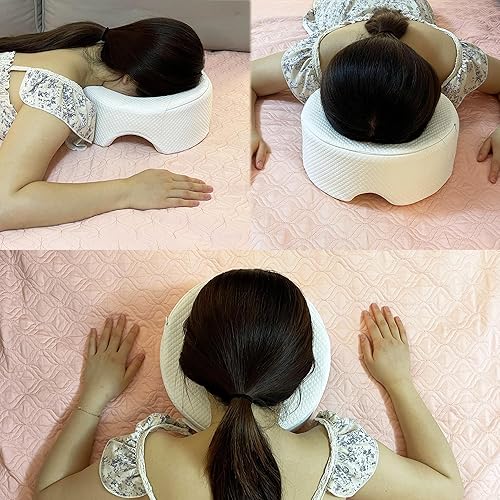 Miniatura 8 de Breathe Easy Almohada boca abajo  Cómoda almohada para dormir boca abajo  Almohada ajustable para reposacabezas  Ideal para apoyo contorneado