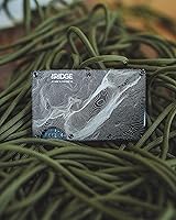 Vista 5 de The Ridge Cartera delgada minimalista para mujer, con bloqueo RFID, bolsillo frontal, tarjetero de crédito, cartera de metal para mujer con clip