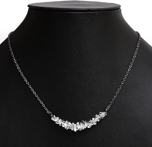 Miniatura 4 de Gempires Natural Tiendaite Chips Bar Necklace, Energy Healing Crystals, Gift for Her, Gemstone Jewelry 18-inch (Tiendaite)