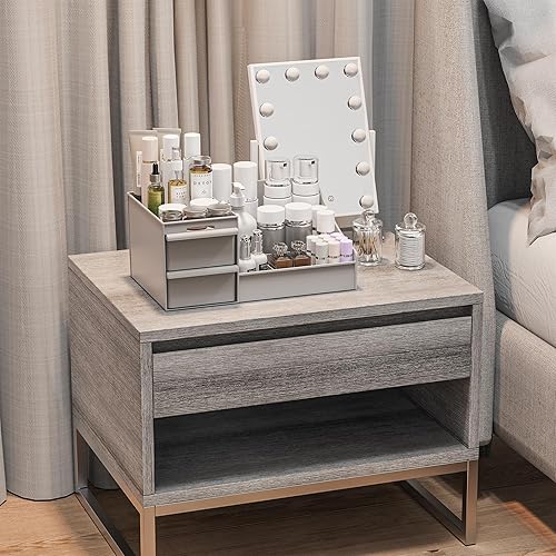 Miniatura 6 de Organizador de maquillaje para encimera, organizador de tocador con cajones para cosméticos, cuidado de la piel, cepillos, perfume, organizador de