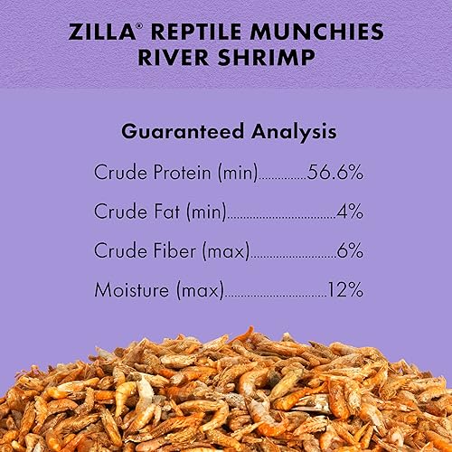 Miniatura 6 de Zilla Reptile Food Munchies - Camarones de río para tortugas, salamandras, ajolotes y peces tropicales grandes, 2 onzas