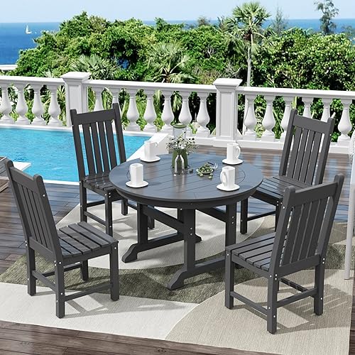 Miniatura 3 de WestinTrends Malibu Malibu - Silla de comedor para patio al aire libre, color gris