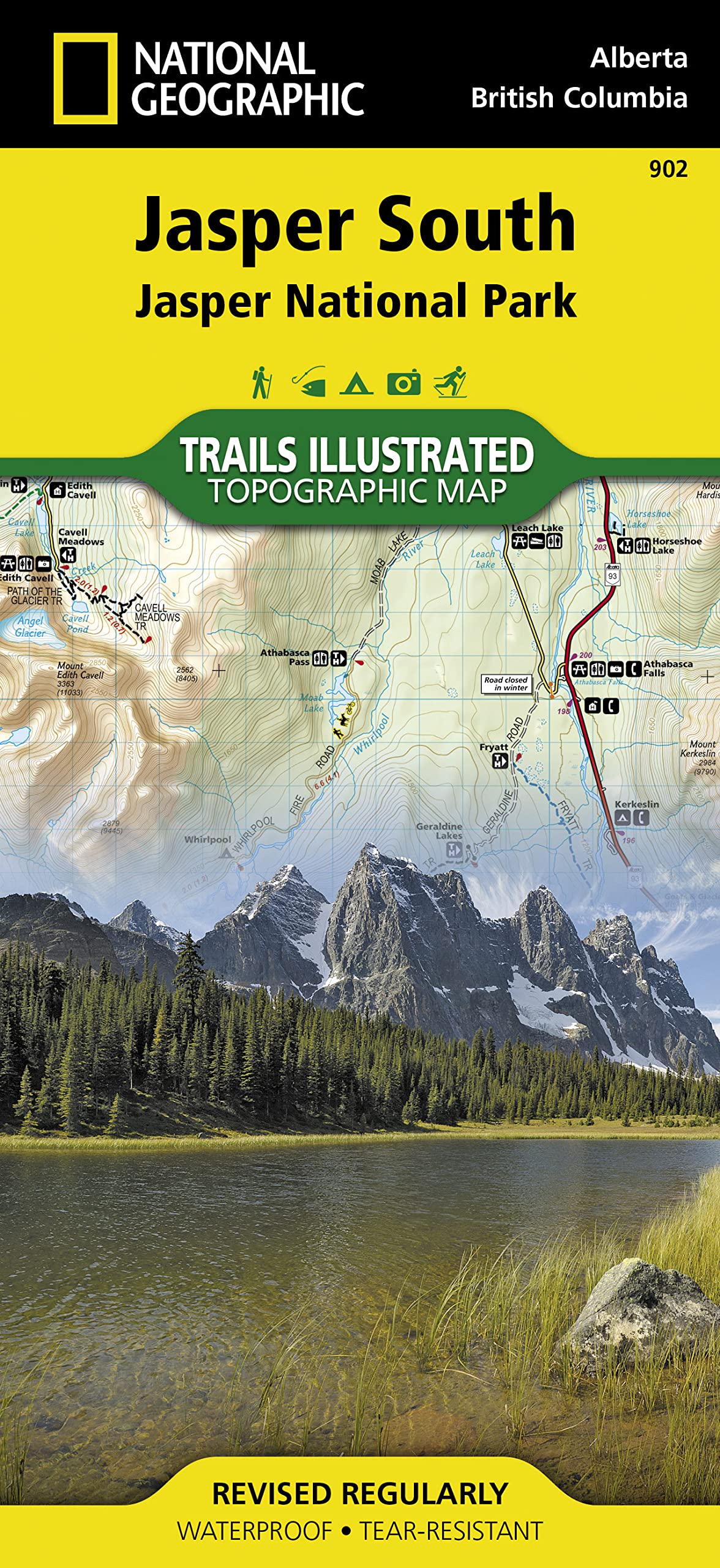 Jasper South Map: Trails Illustrated Maps (National Geographic Trails Illustrated Map)
