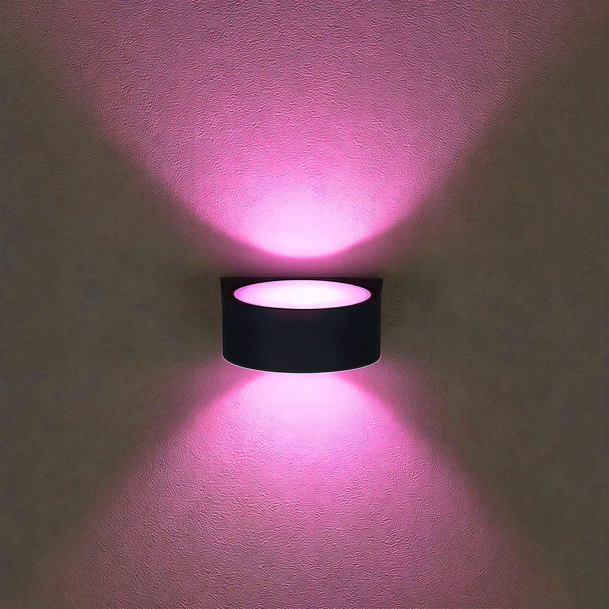 SSC-LUXon 2 Stück LIMO Wandleuchte Außen Smart anthrazit IP44 mit LED Smart RGB CCT E27 dimmbar – Wandlampe Up Down für Hauswand & Balkon
