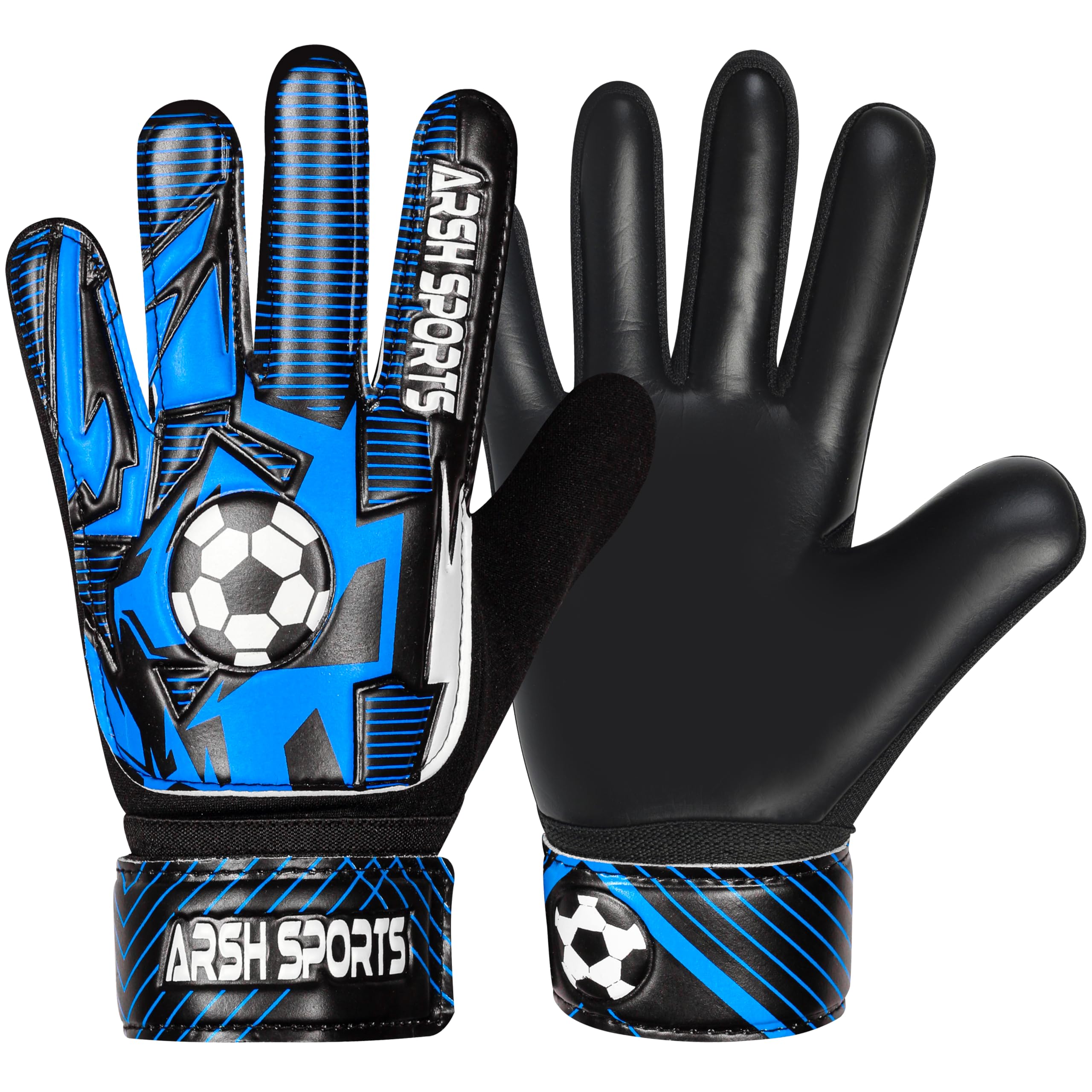 Arsh Sports Soccer Goalie Gloves for Kids,Goalkeeper Gloves for Youth Boys Girls 4MM Latex Palm,Anti Slip,Super Gip Double Wrist Protection