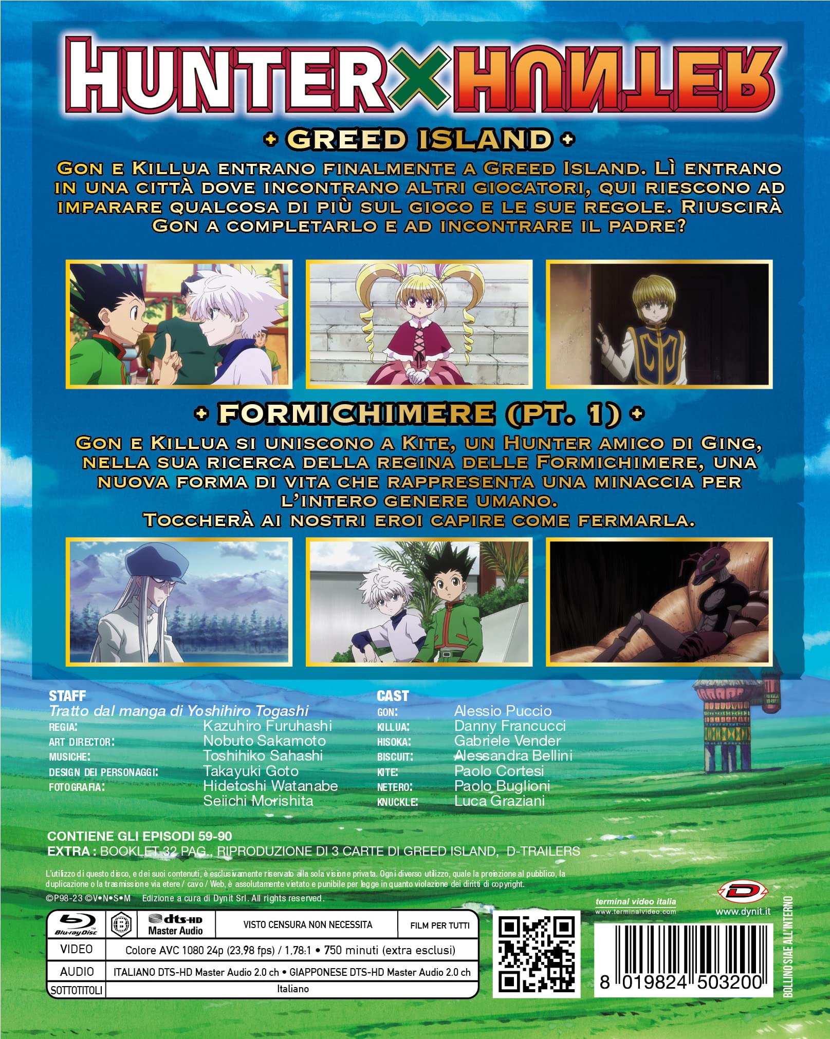 Hunter X Hunter Box 3: Greed Island+Formichimere, 1A Parte, Episodi 59 a 90, 5 Blu-Ray, First Press
