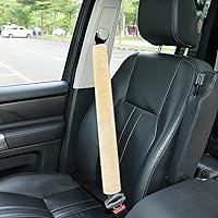 Vista 21 de Amooca Funda universal para cinturón de seguridad de piel sintética suave para automóvil, camión, SUV, avión, almohadilla para cinturón de seguridad