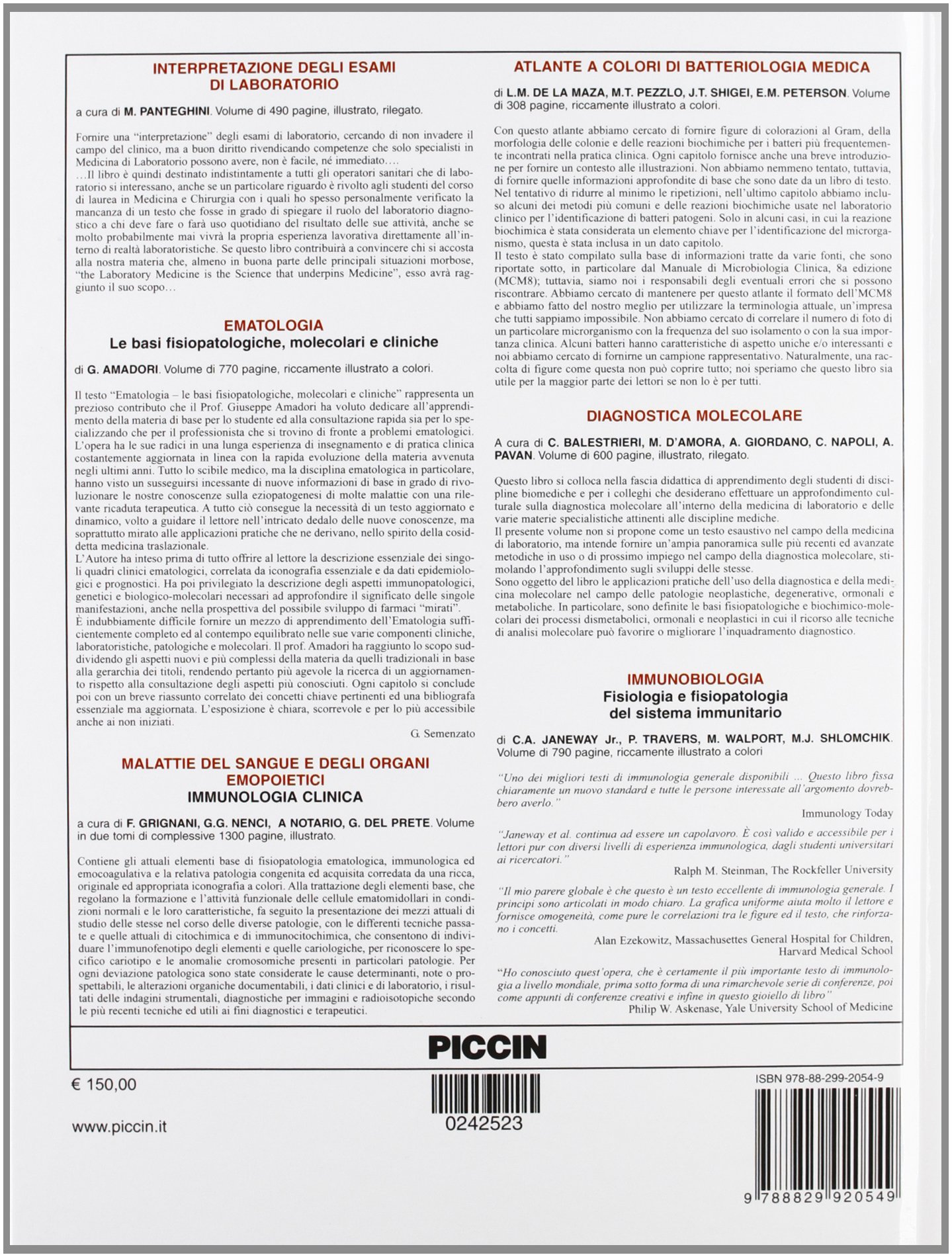 Trattato italiano di medicina di laboratorio. Tecniche di laboratorio nella diagnostica delle emopatie (Vol. 5/1)