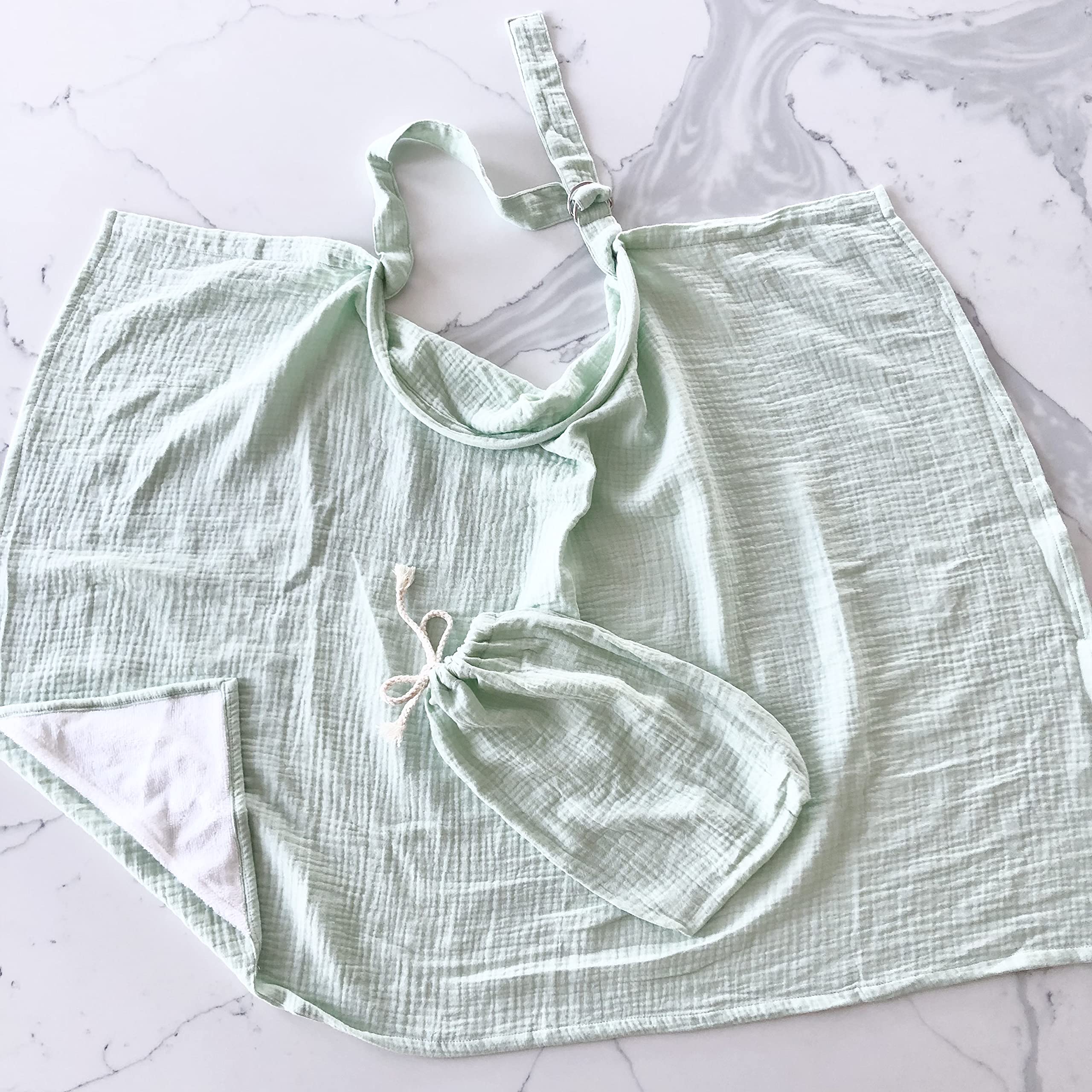 Eco Baby Planet Organic Muslin Nursing Cover for Breastfeeding - Open Neckline - Unisex - AfterPay & zipPay Available