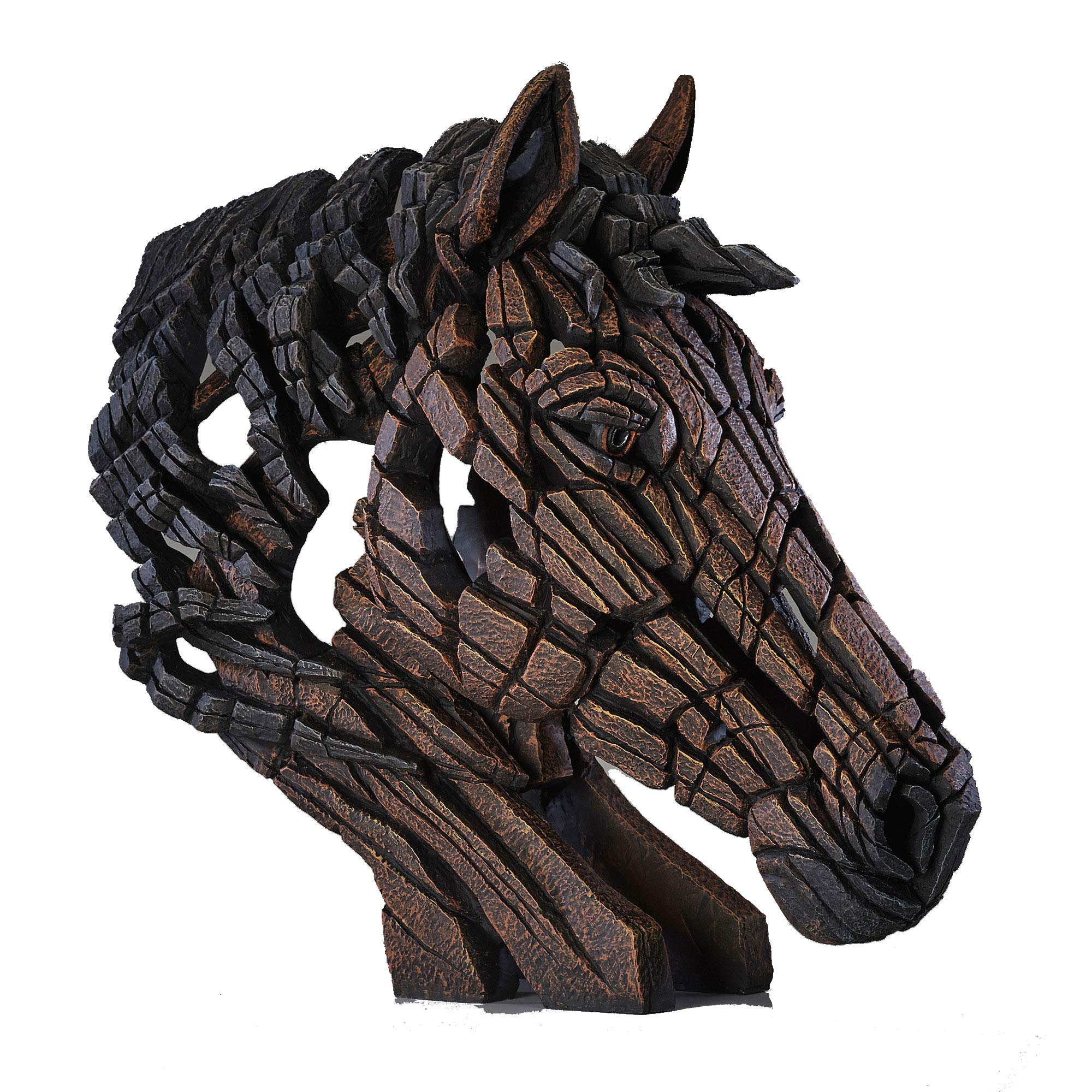 EnescoEdge Sculpture Horse Head Animal Bust Figurine, 22.44 Inch, Brown