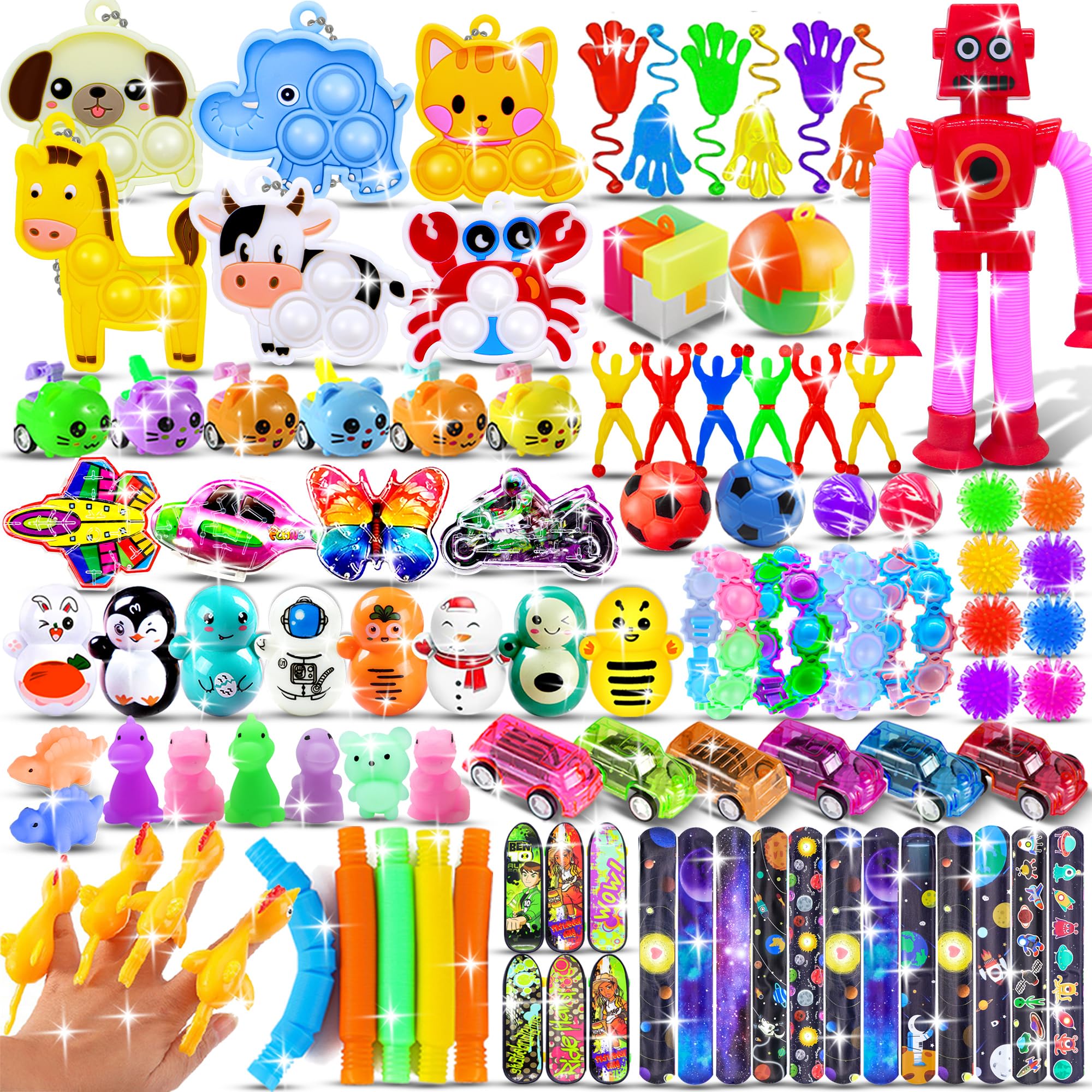 100Pcs Party Favors Gifts for Kids Adults, Fidget Toys Pack