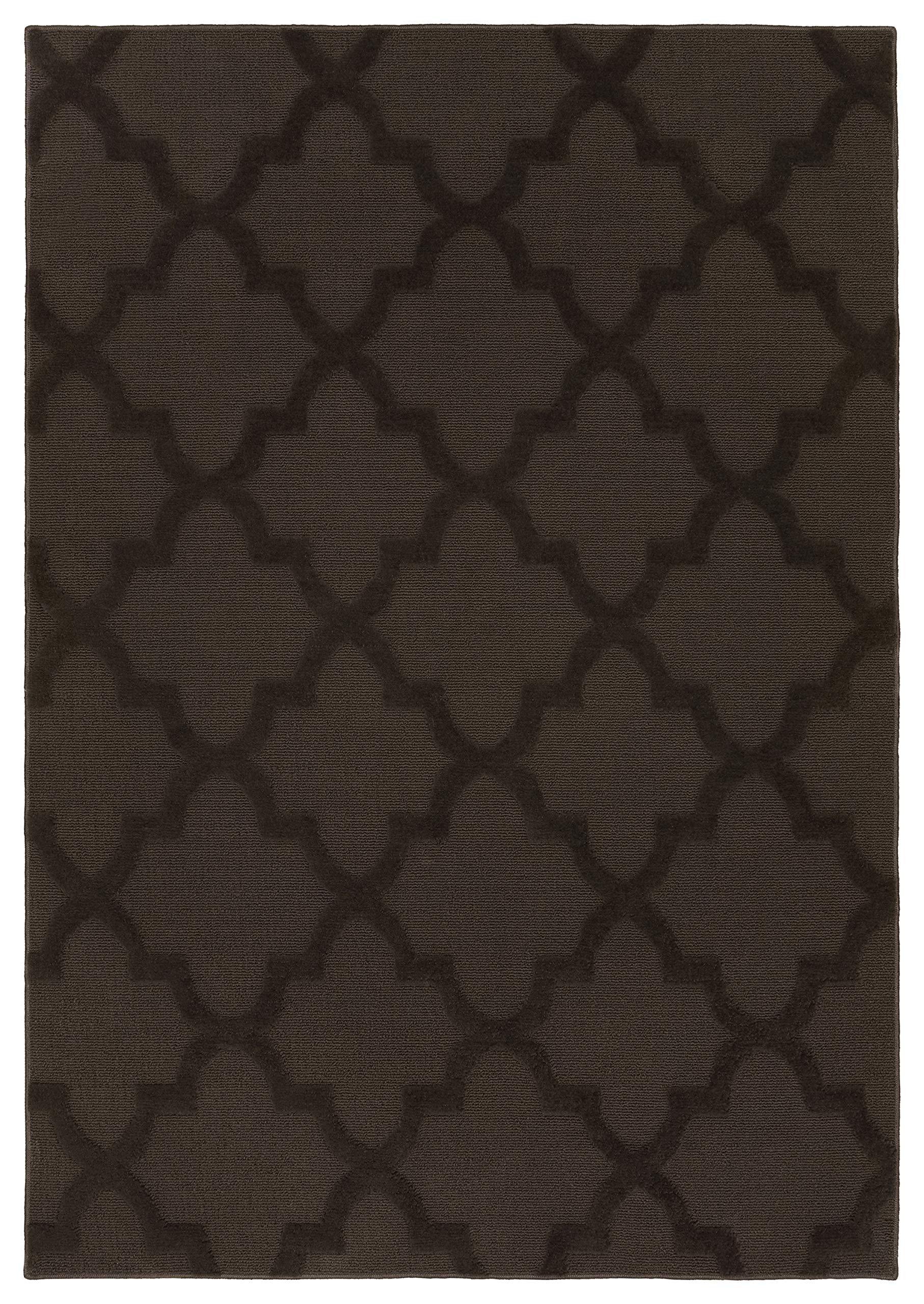 Garland Rug Quatro 5 Ft. x 7 Ft. Area Rug Mocha