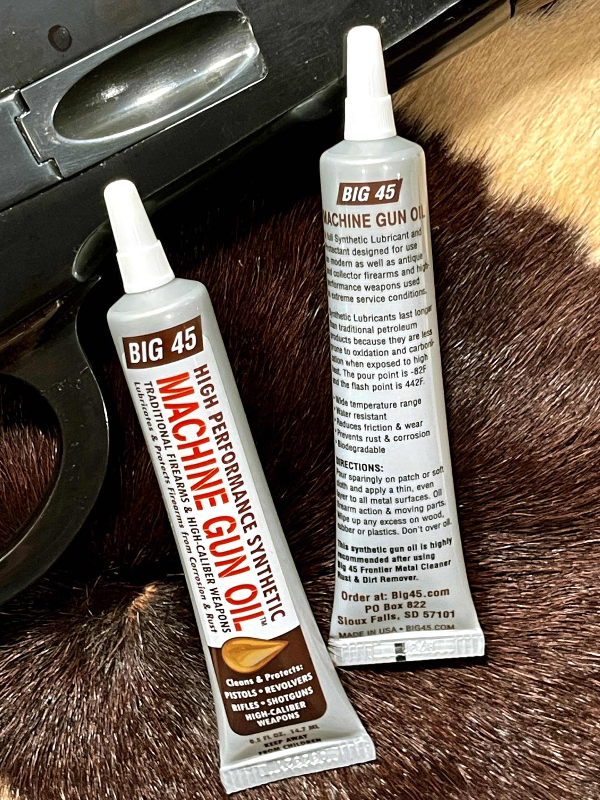 Big 45 Synthetic Machine Gun Oil - All Purpose Lubricating Gun Oil.