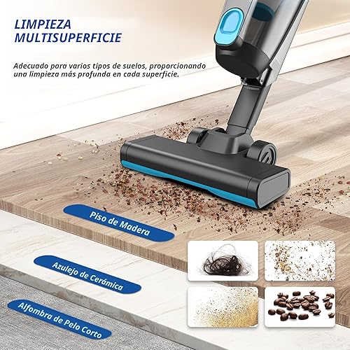 Miniatura 3 de Vazone R6X - Aspiradoras con cable para el hogar, potente aspiradora de succión de 30 Kpa con cable de 16 pies, aspiradora de mano ligera 2 en 1