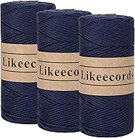 Vista 58 de 100% Algodón Hilo de Ganchillo para Bolsa de 2 mm 170 m Cuerda de Macramé de 2 mm Hilo de Crochet Cuerda de Macramé Regalo para Tejedor (Azul Verde)