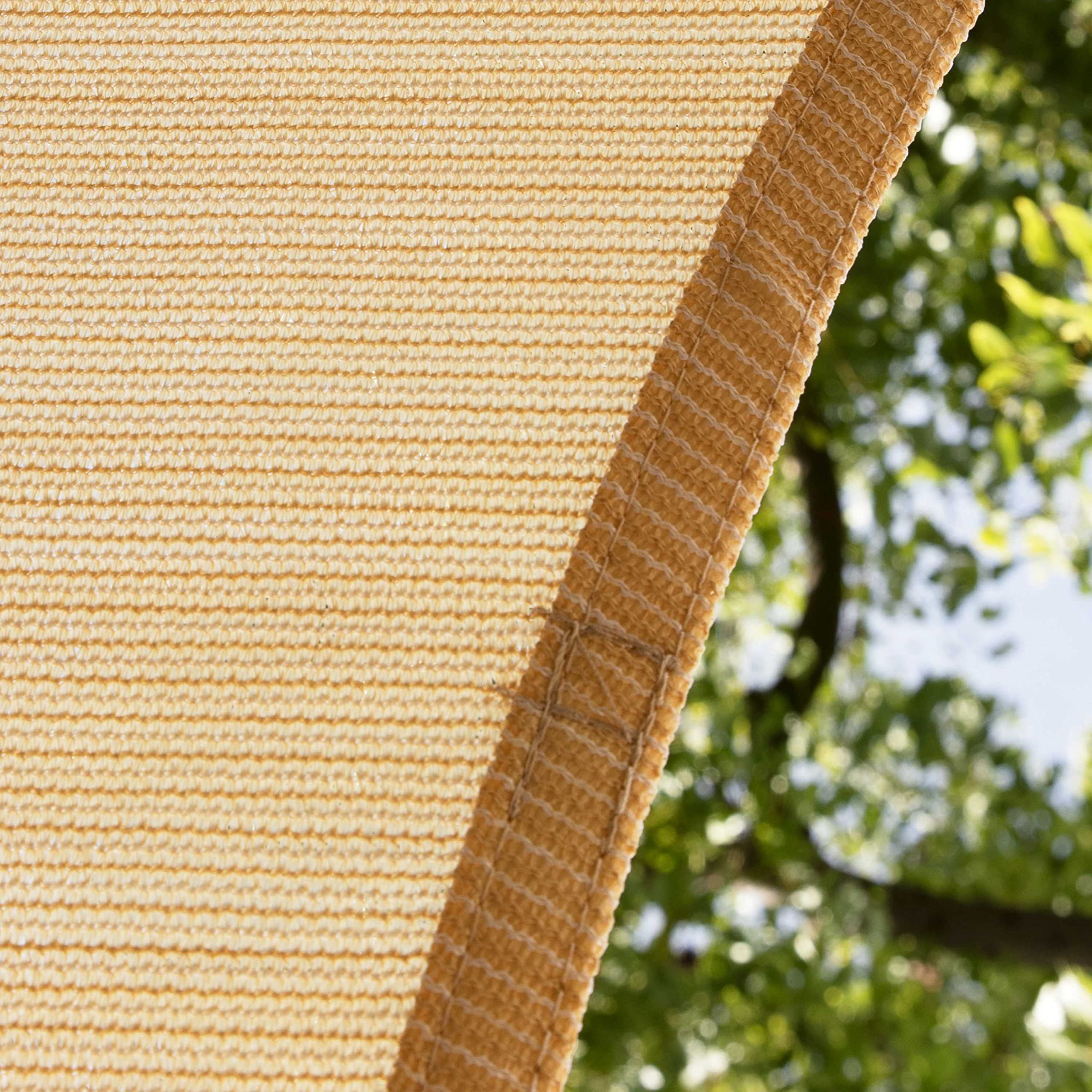Amgo Tenda parasole triangolare beige a vela per esterni UPF50, AGTAPRT20, permeabile all'acqua e all'aria, resistente standard commerciale, 50 x 50 x 71 cm