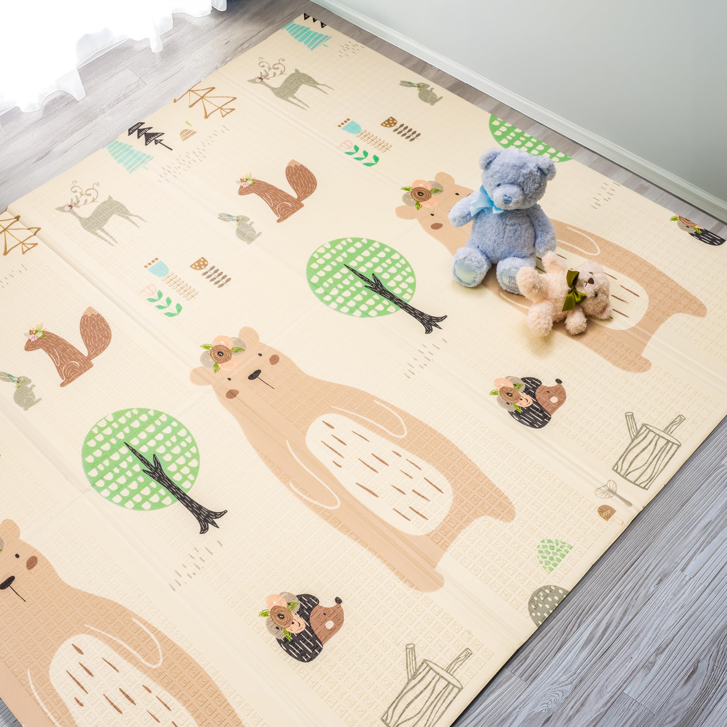 Sorbus Foldable Baby Play Mat Kids Foam Mats for Floor with Travel Bag - Waterproof Foldable Play Mats