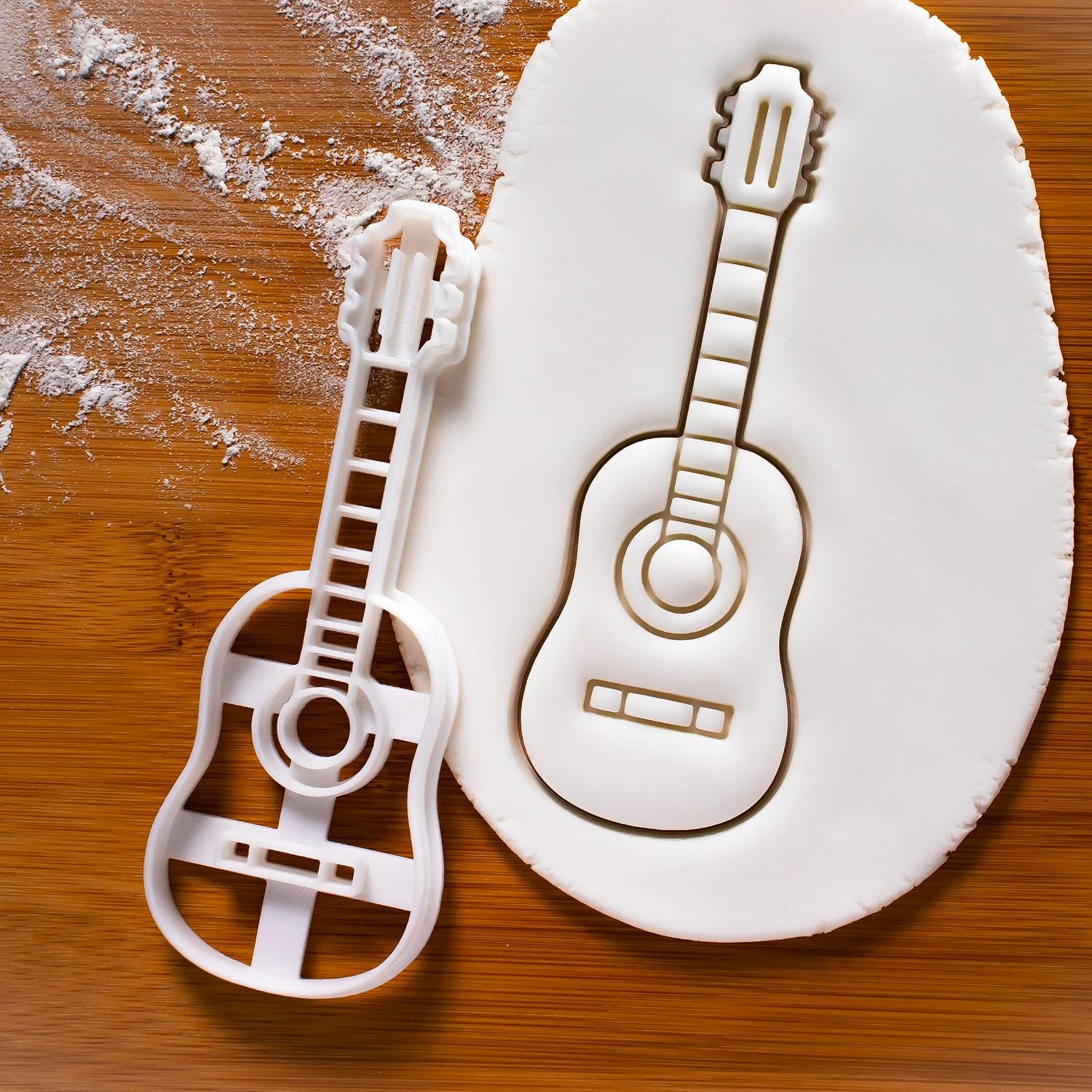 Set of 3 cookie cutters (Designs: Sombrero Hat, Mustache, & Acoustic Guitar), 3 pieces - Bakerlogy