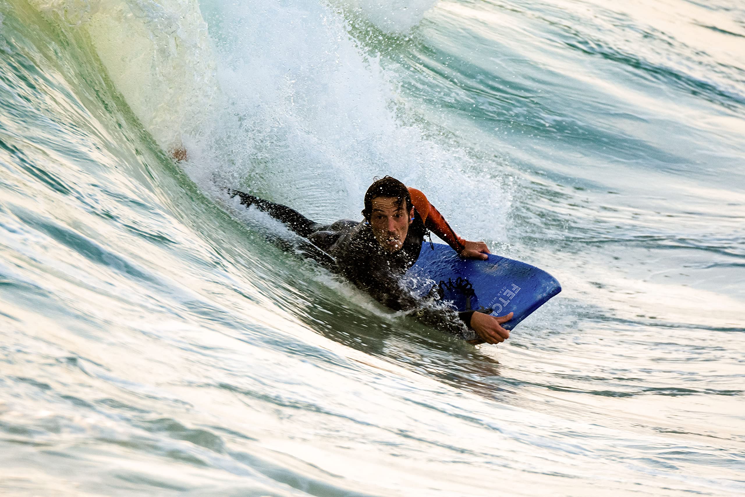 Tabla de bodyboard para adultos y adolescentes, tabla de surf de rendimiento con cuerda y correa en espiral, 3 tamaños: 40, 42 y 44 pulgadas