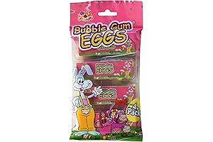 4 Pack of Double Bubble Easter Egg Gum, Basket Stuffers, 3.5 oz