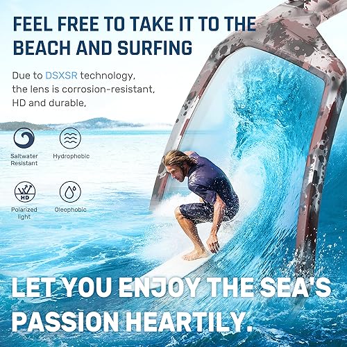 Miniatura 2 de TOREGE Lentes de sol deportivos polarizados para hombres y mujeres, para tiro, ciclismo, correr, golf, pesca, lentes duraderos TR36