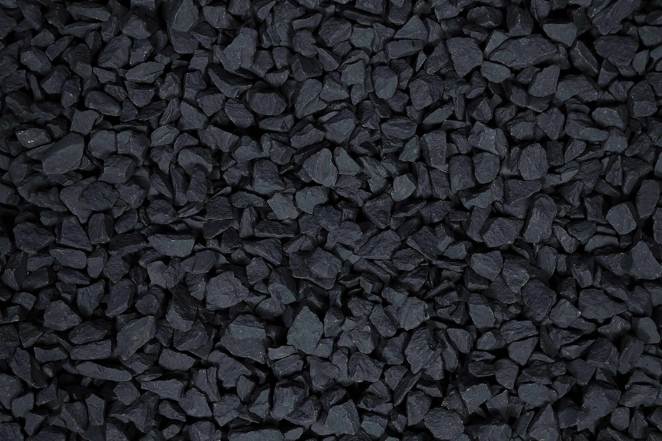 Coloured Stones For Gardens, Graves, Plant Pots, Decorative Stones, Garden Stones, Garden Pebbles, Ideal For Decorative Features, UV Stable Safe Colour Coating 14kg -15kg (Jet Black)