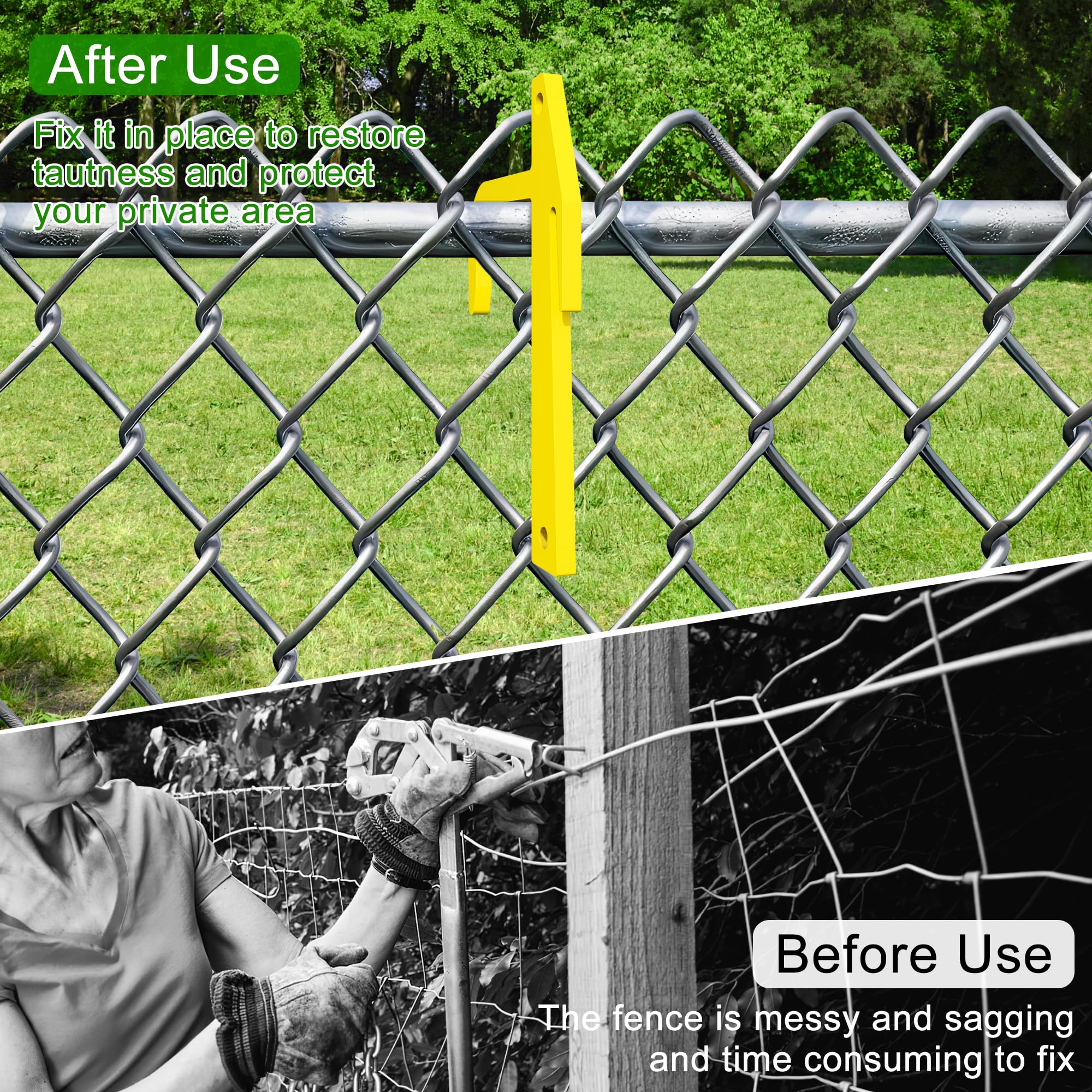 Amazon.com : 6 Pcs Chain Link Fence Banana Clip, Metal Fence Fabric  Stretcher, Top Rail Fabric Stretching and Tensioning Tool for Wire Mesh,  Hardware Chain Link Fences Tools (6 PCS) : Patio,