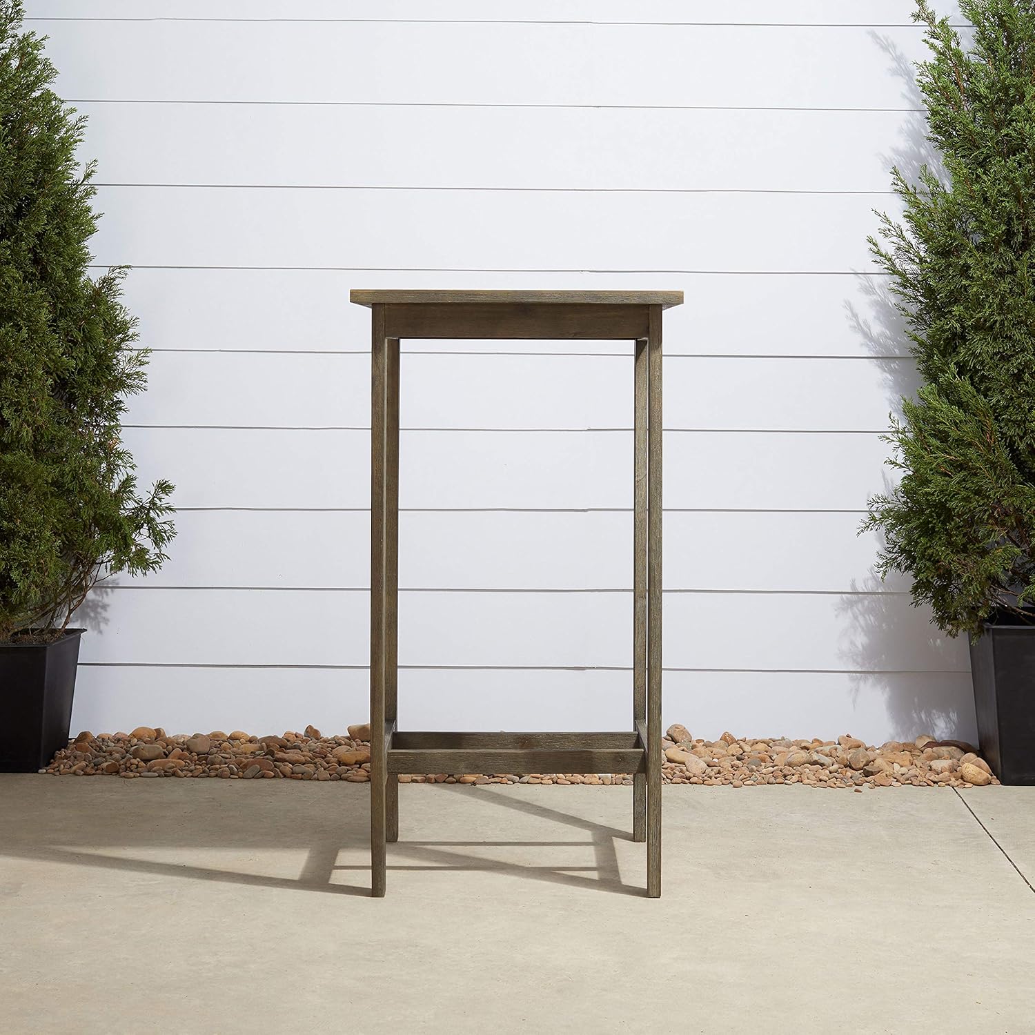 Vifah V1355 Renaissance Outdoor Hand-Scraped Hardwood Bar Table : Patio, Lawn & Garden