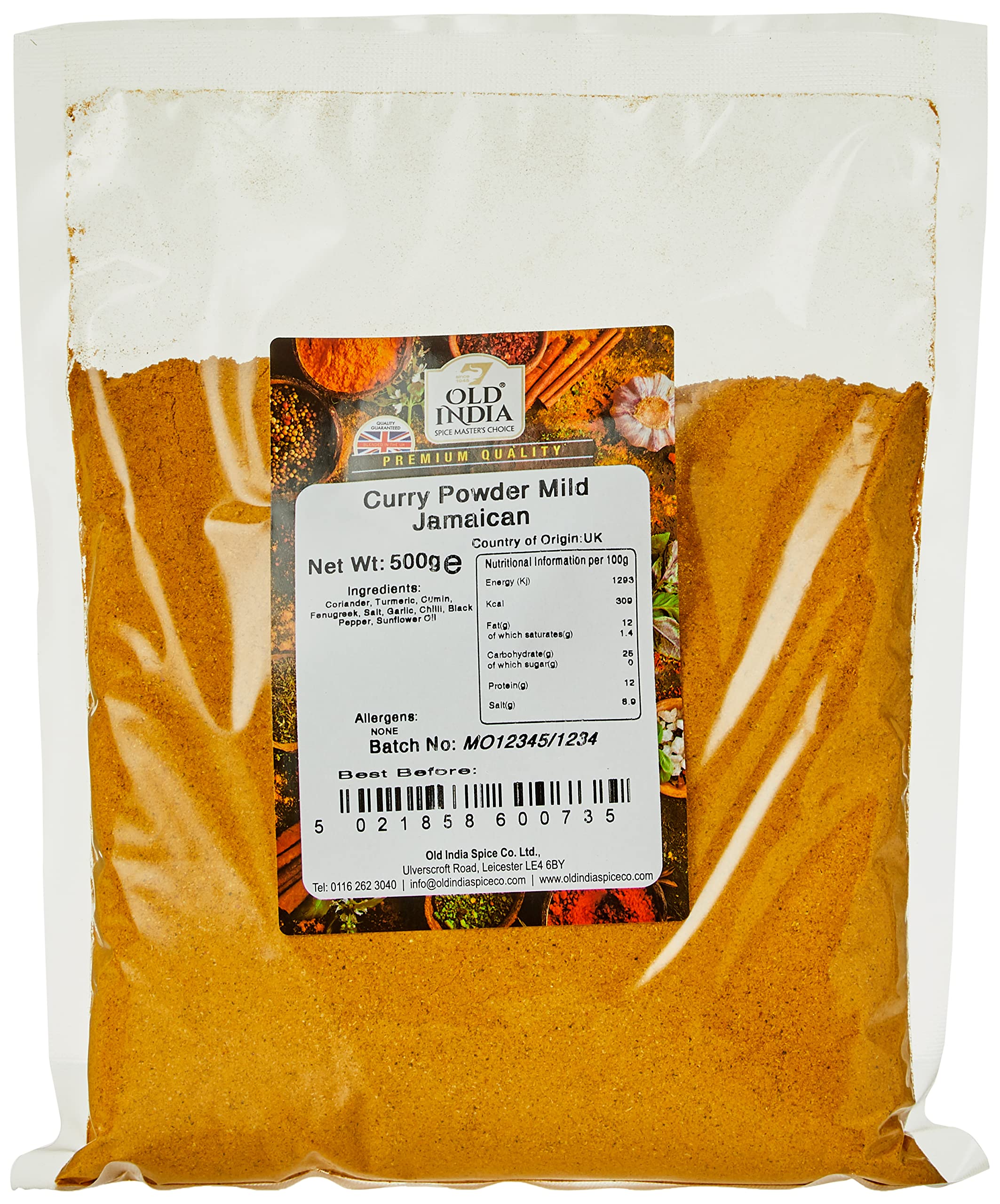 Old India Curry Powder Mild Jamaican 500g
