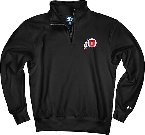 Miniatura 22 de Blue 84 Sudadera con cremallera de un cuarto para hombre de la NCAA Gris