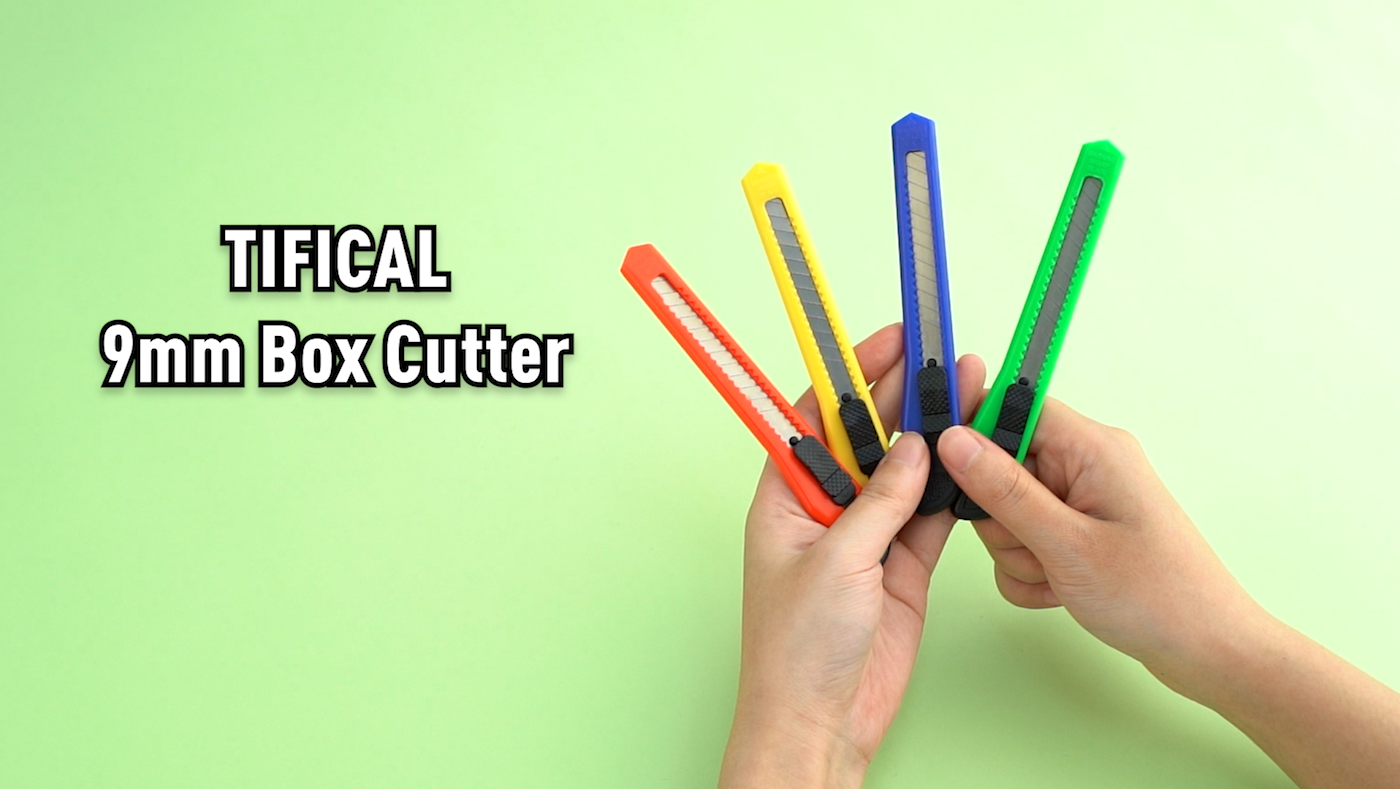 TIFICAL 4 Pack Box Cutter, 9mm Snap-off Utility Knife, Box Cutter