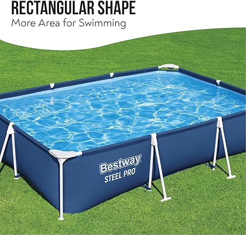 Miniatura 4 de Bestway Steel Pro, piscina para exteriores con bomba de filtro, piscina sobre el suelo, varios tamaños