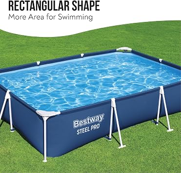 Bestway 9ft x 6.7ft x 26in Steel Pro Above Ground Pool, Metal Frame