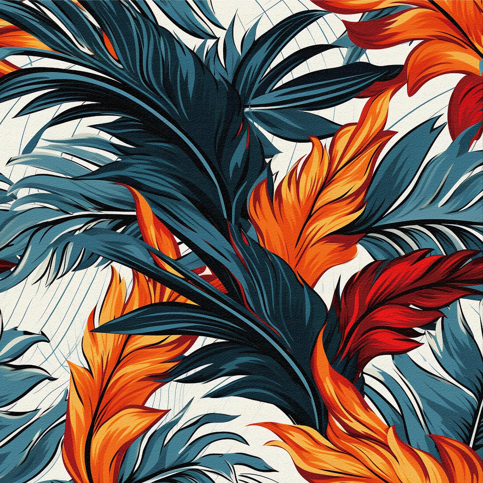 ANLIKY-Pro Self Adhesive Wallpaper, Abstract Colorful Jungle Peel and Stick Contact Paper, 44x300CM Exotic Tropical Leaf Pattern Removable Wallpaper Decorative Film for Wall Decal — image 1