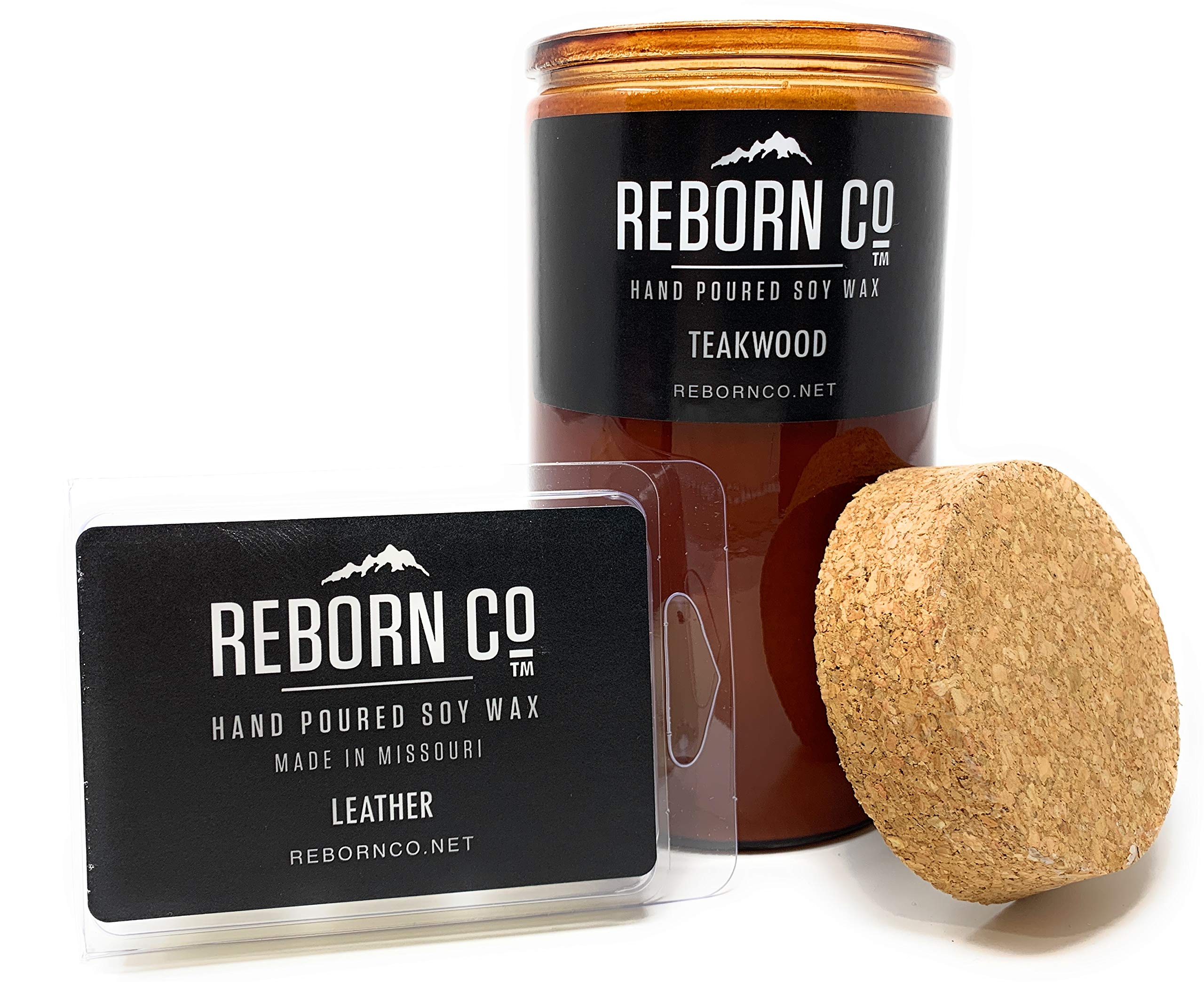 Best Candles For Home - 100% All Natural Soy Wax Scented Candles - Best Smelling Handcrafted Candle - Great Gift Set For Men And Women - Cozy & Nostalgic (Teakwood, 16 oz)