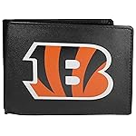 NFL Siskiyou Sports Mens Cincinnati Bengals Bi-fold Wallet Large Logo One Size Black