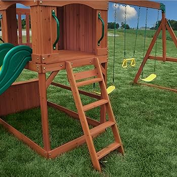 Amazon.com: Backyard Discovery Atlantis Cedar Wood Swing Set