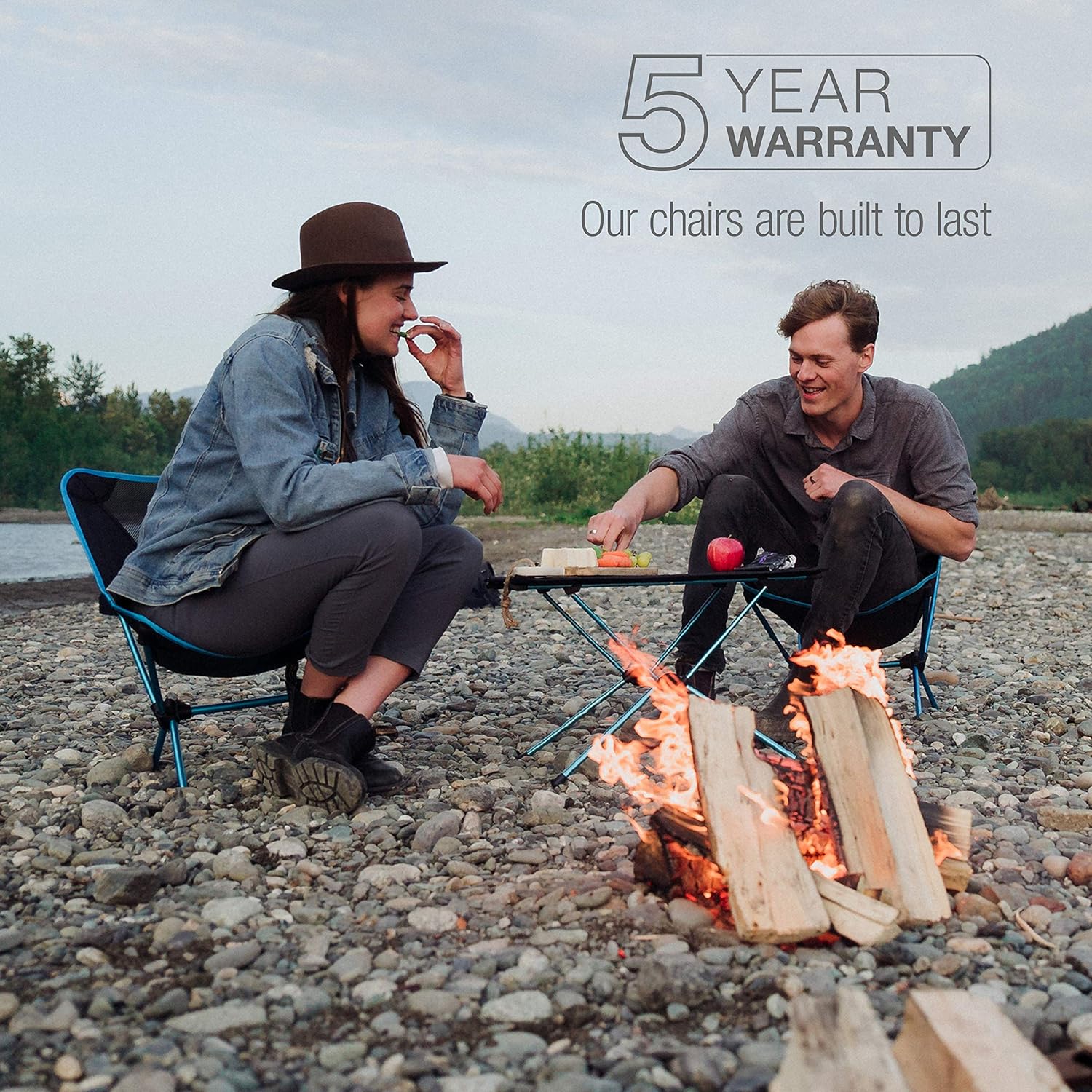 Helinox Chair One Original Lightweight Compact Collapsible Camping Chair Black/Blue, 2.1lbs Outdoor Chairs, Camping Chairs for Adult,Portable Chairs for Outside, Backpacking, Picnic, Adventures - Image 5