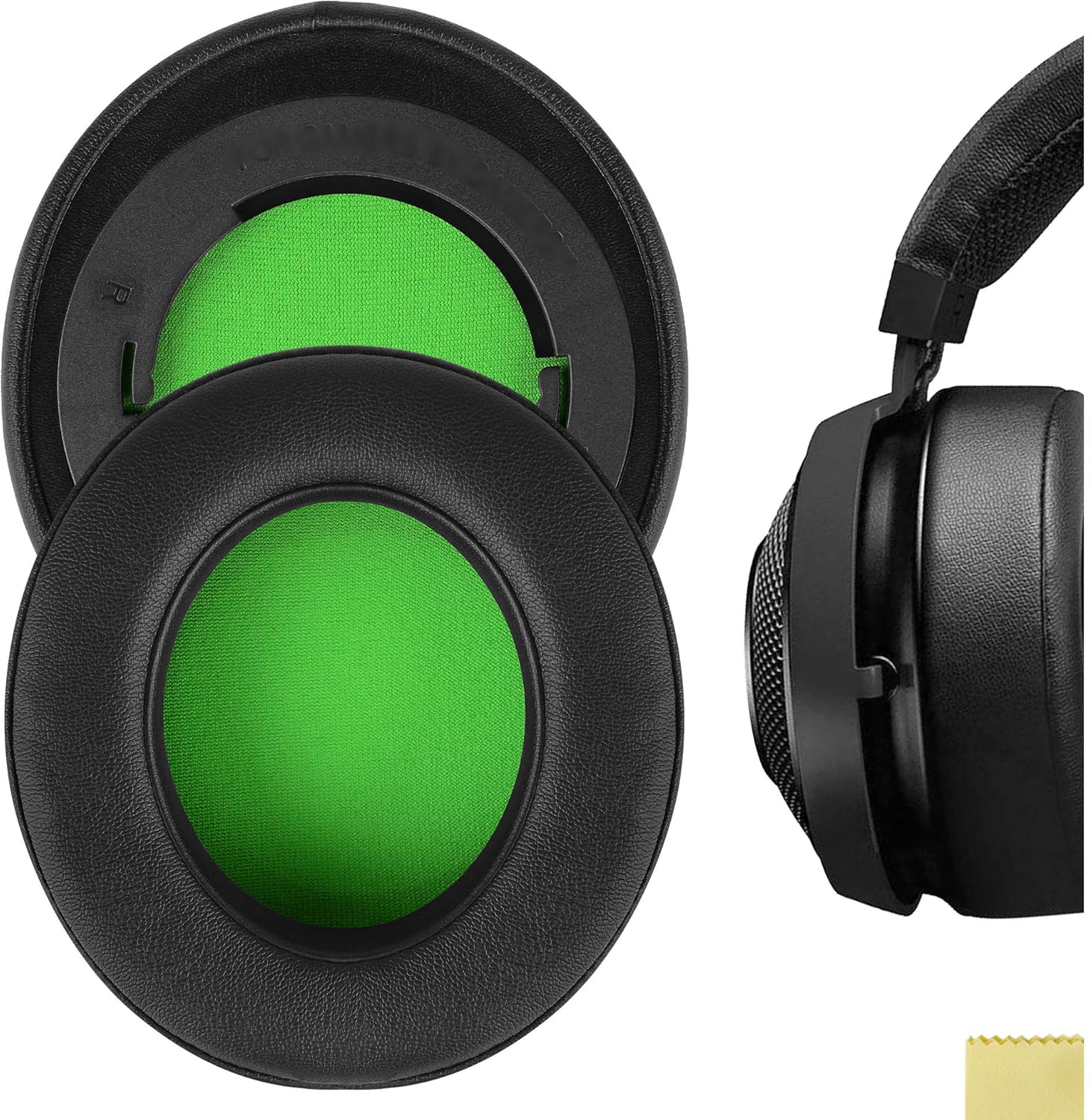 Geekria QuickFit Protein Leather Replacement Ear Pads for Razer Kraken