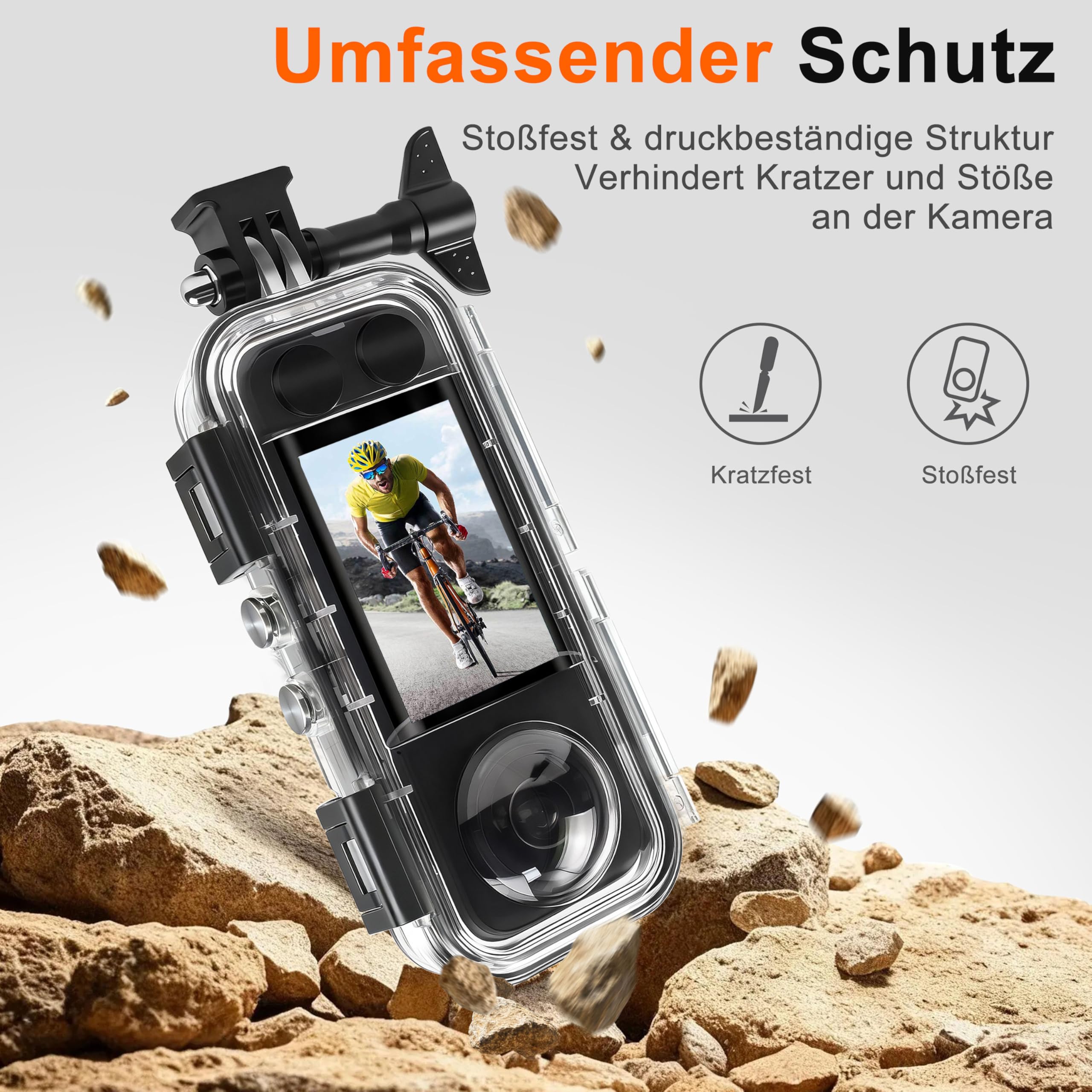 FitStill Wodoszczelna obudowa do Insta 360 X5 wodoszczelna 40 m HD Optical Glass Lens X5 obudowa do nurkowania fotografii podwodnej, kompleksowa ochrona, akcesoria X5