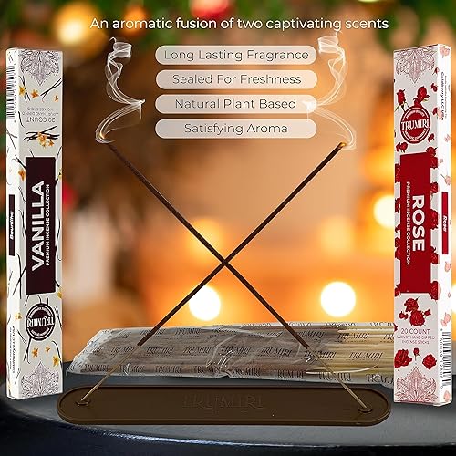 Vista 69 de Trumiri Incense Sticks - Combo Pack of 40 Insence-Sticks - 20 Rose + 20 Lavender - Insenses - Insents - Incents - Inscense - Incence - Incienso