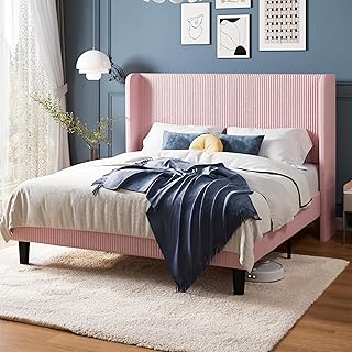 12 Bedroom Set Ideas for a Coordinated Look 27 Allewie Queen Size Bed Frame with Upholstered Wingback Headboard, Vertic...