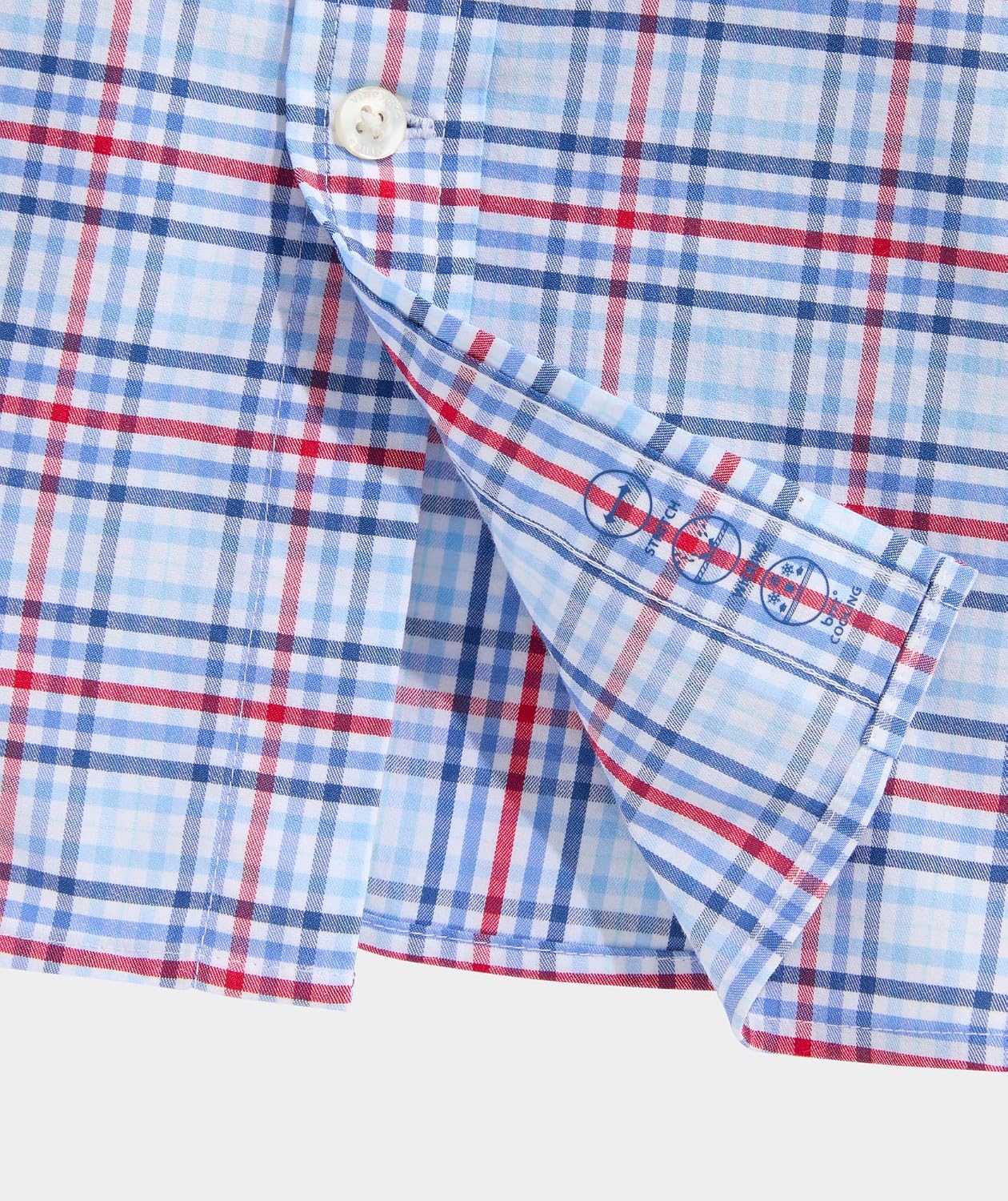 vineyard vines Tiki Torch Plaid Performance Cotton Shirt