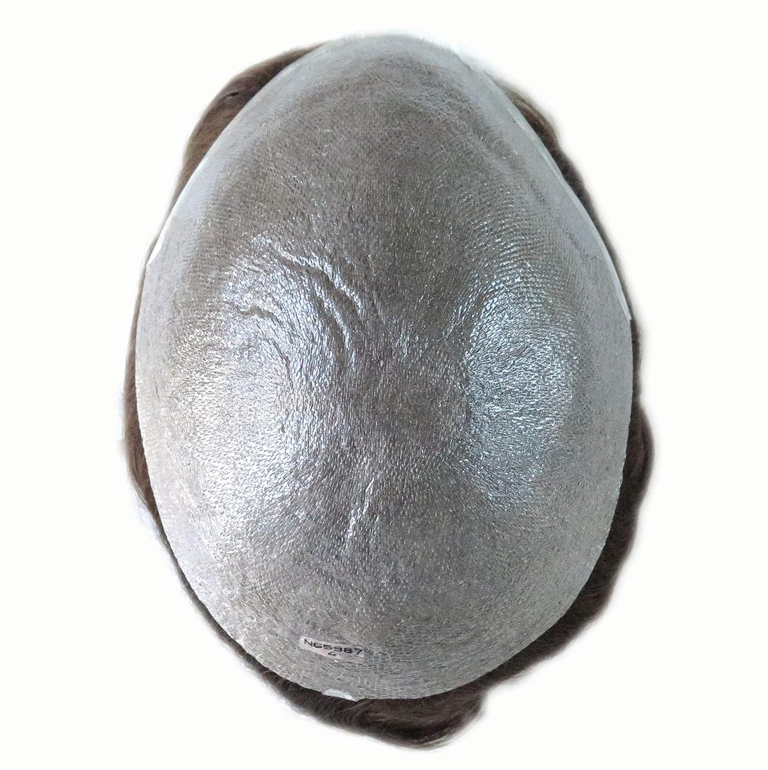 Toupee for Mens Hairpiece, Real Man Wigs Human Hair Replacement System, Thin Skin 0.03mm Colored Hairpieces #18