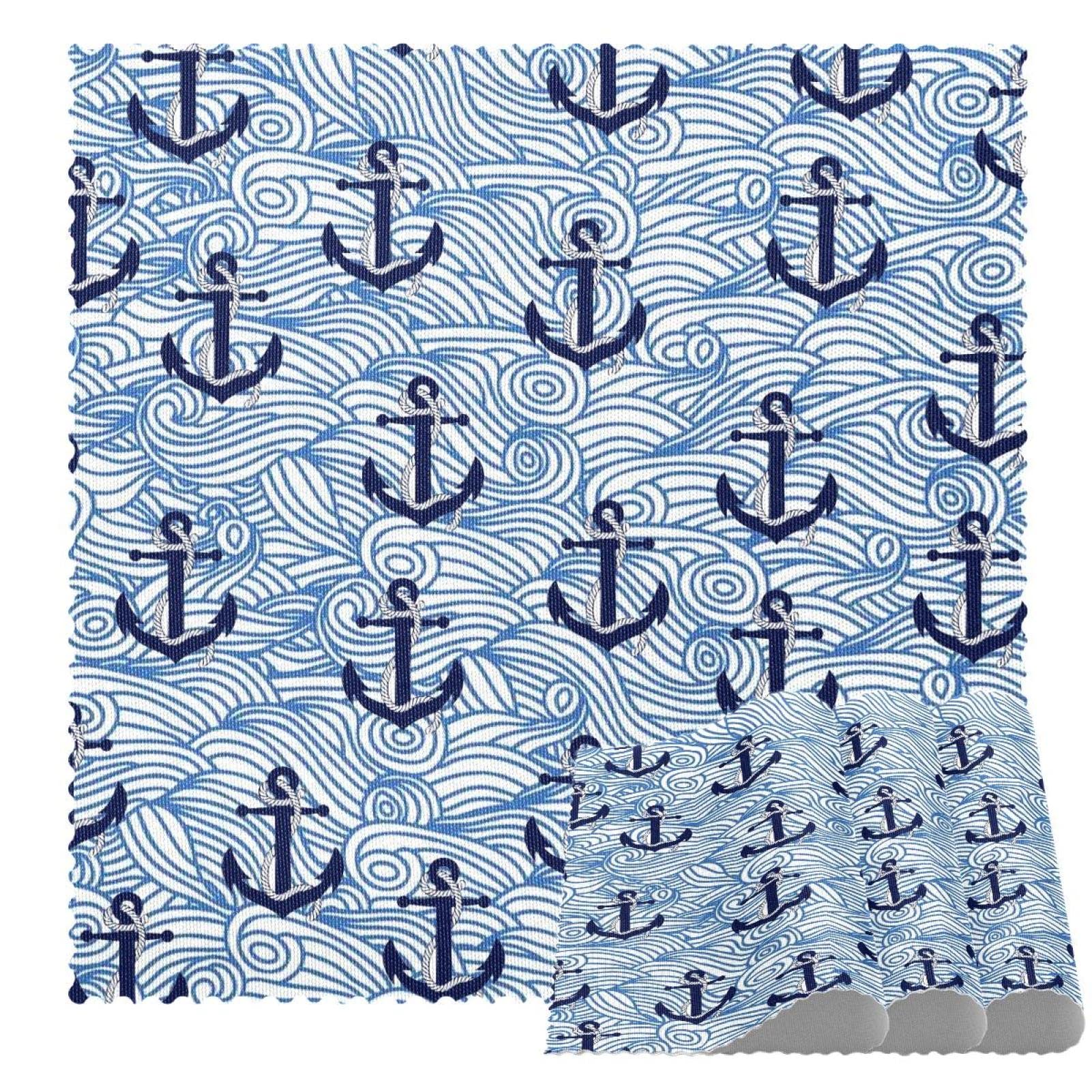 Sets de table anti-glisse et anti-chaleur motif ancres marines pour protéger la table de cuisine
