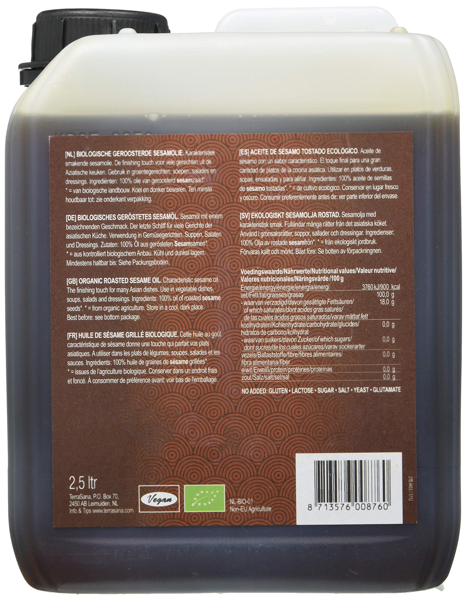 TERRASANA Sesamo-Öl geröstet, 2,5 l, Nicht anwendbar