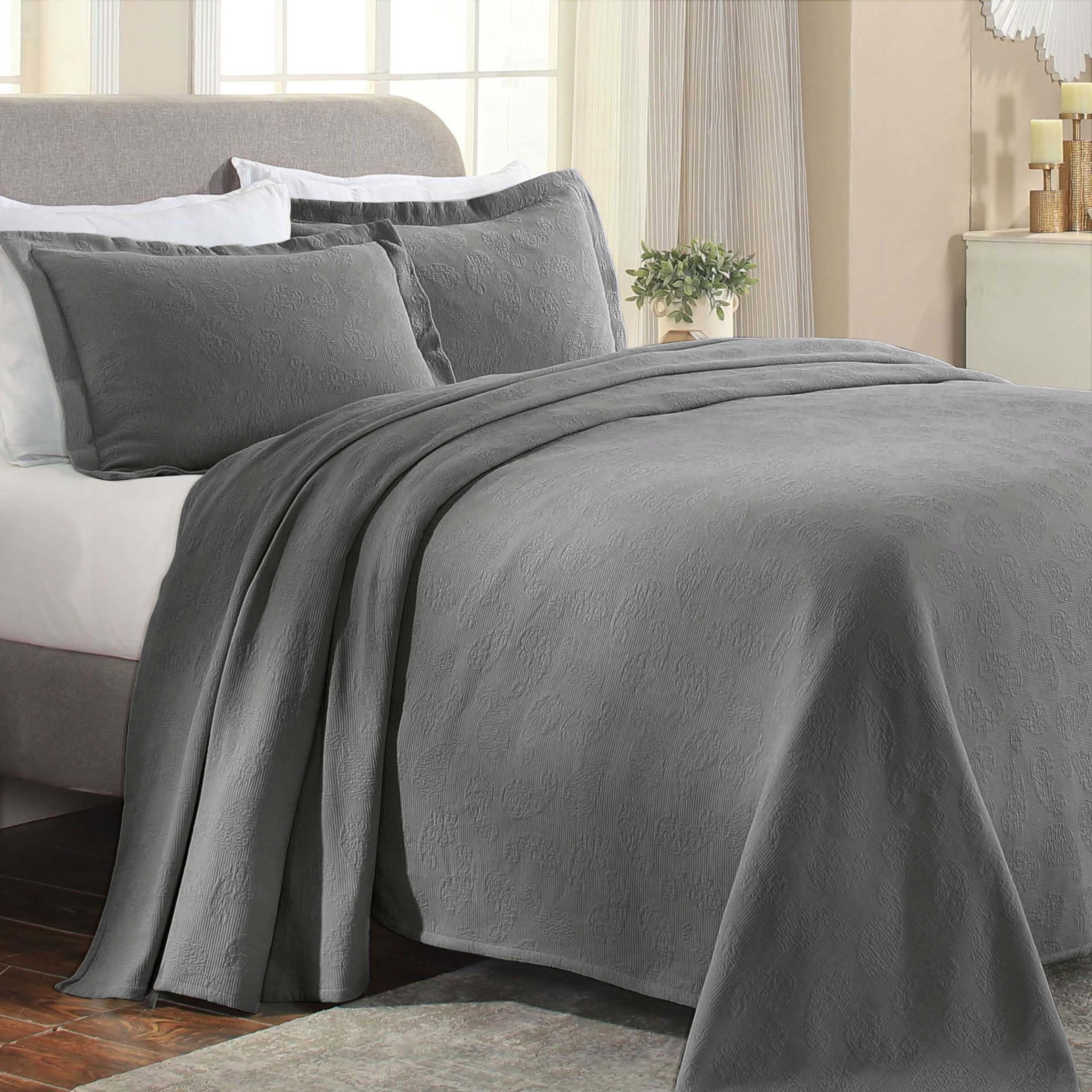 Ropa de cama transpirable de algodón Superior gris para cama individual 1