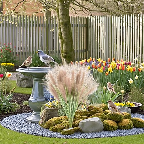 Miniatura 6 de UiiziC - Flores artificiales de hierba de junco, de 30 pulgadas, flores falsas para ramos de boda, hogar, fiesta, hotel, centros de mesa