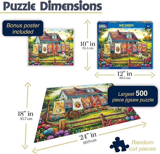Rompecabezas White Mountain 500 piezas 24x18 pulgadas miniatura 2